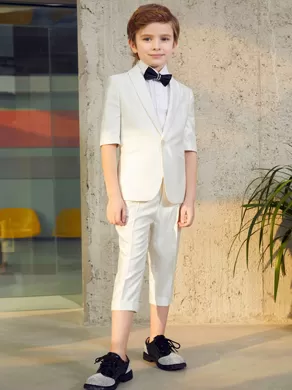 SHORT-SLEEVED SUIT SET ZL904D White