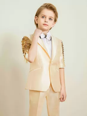 SHORT-SLEEVED SUIT SET ZL904D Yellow