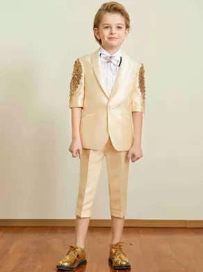 SHORT-SLEEVED SUIT SET ZL904D Yellow